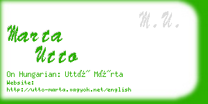 marta utto business card